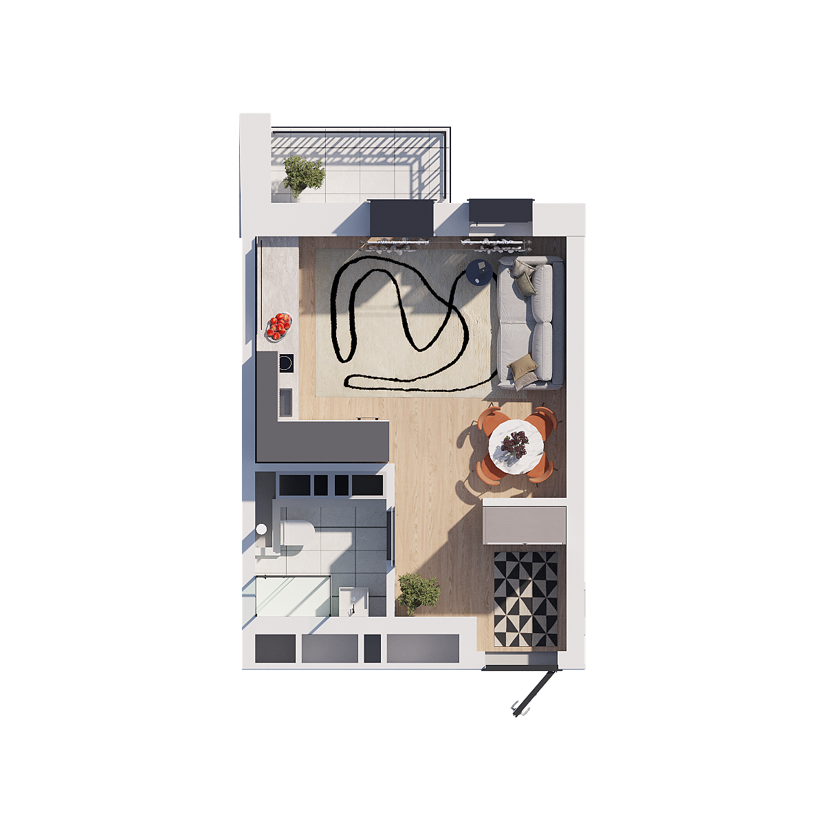 Планировка Студия 3