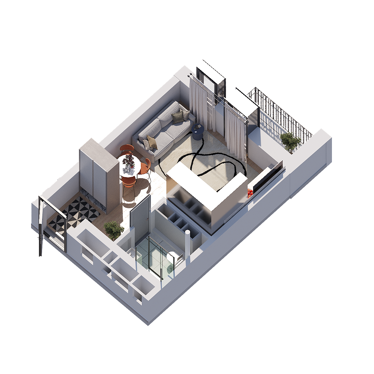 Планировка Студия 5