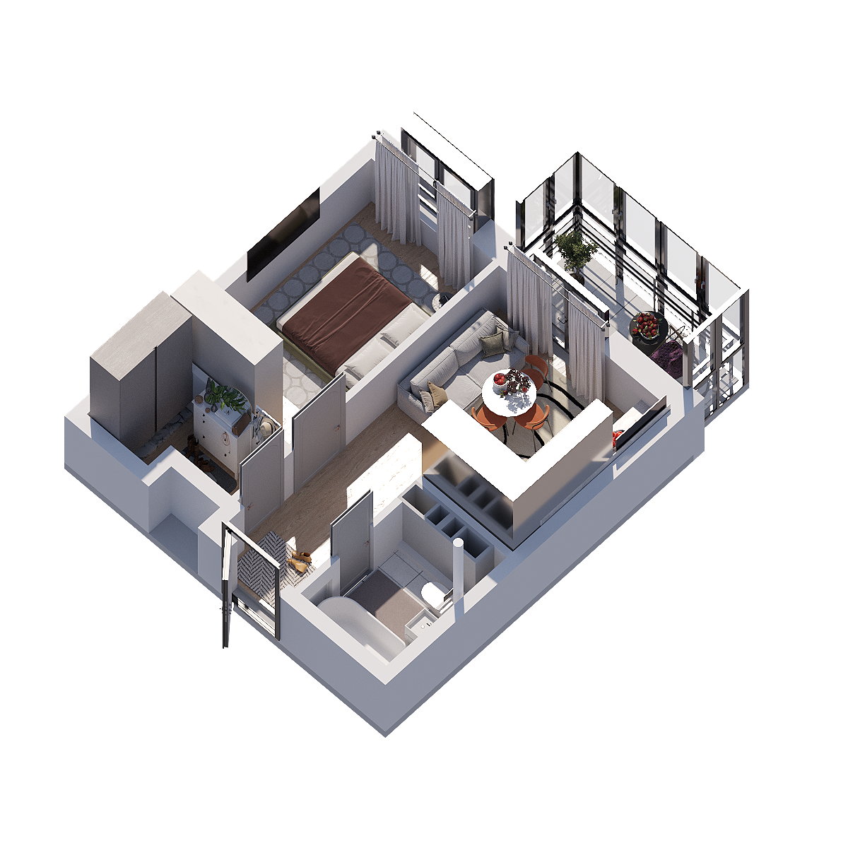 Планировка 1-комн. 4