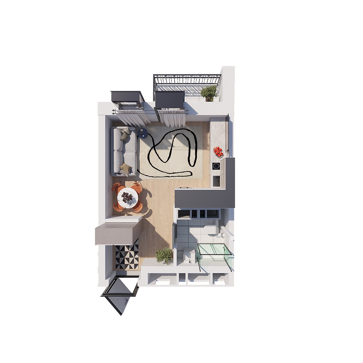 Планировка Студия 6