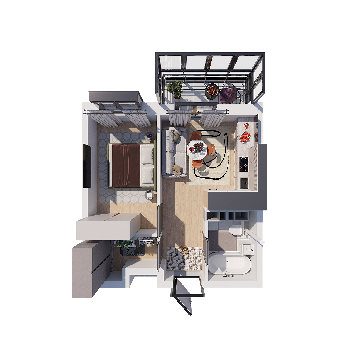 Планировка 1-комн. 6