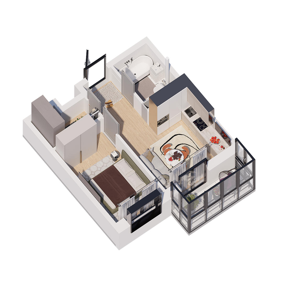 Планировка 1-комн. 3