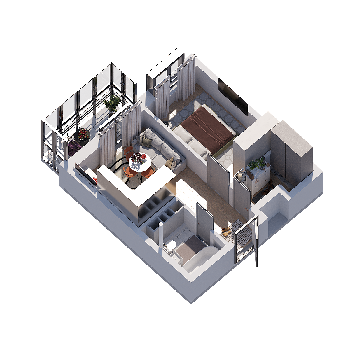 Планировка 1-комн. 5