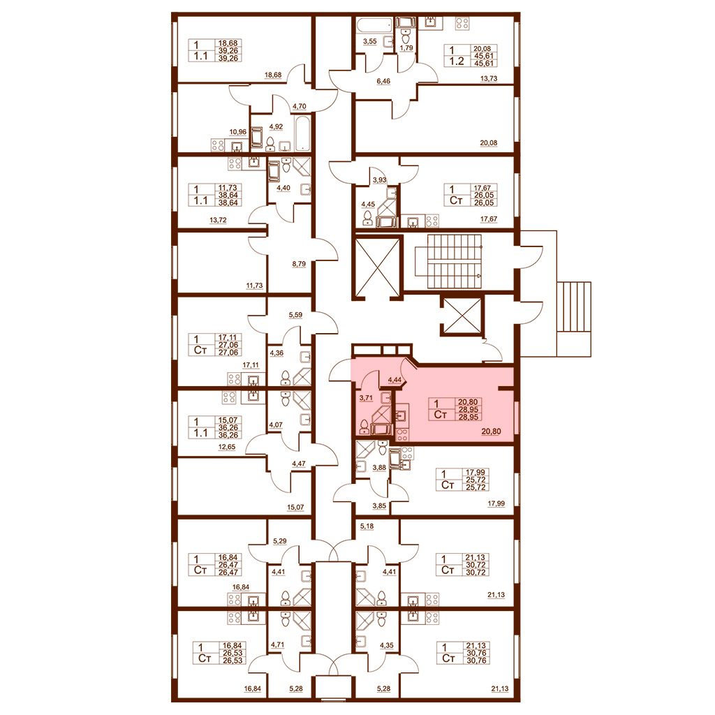 Планировка Студия 3