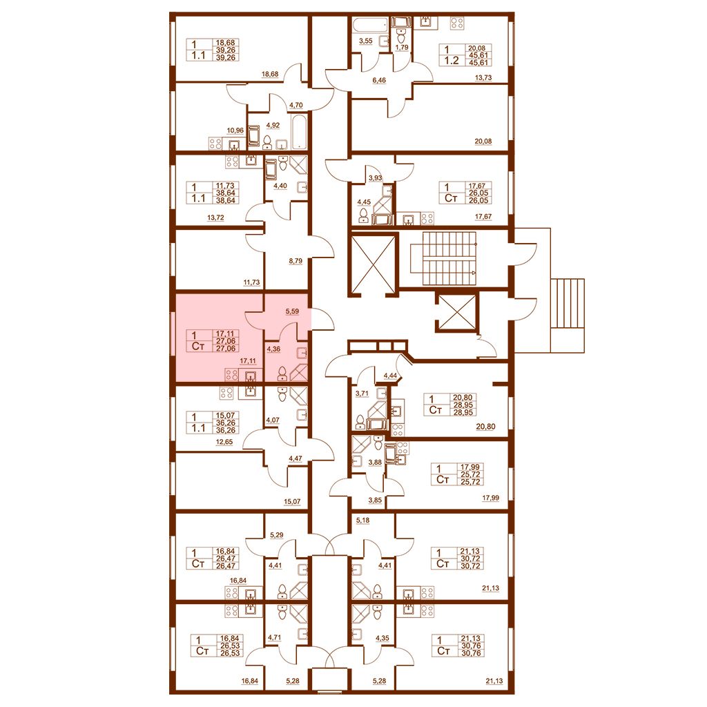 Планировка Студия 3