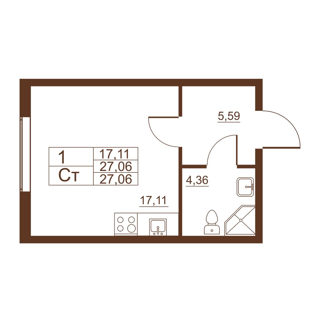 Планировка Студия