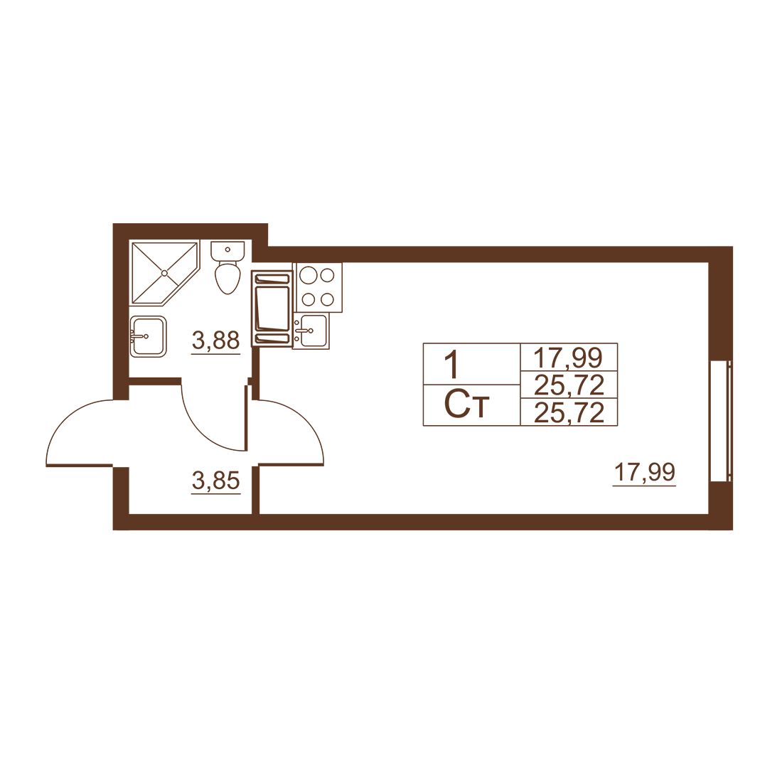 Планировка Студия