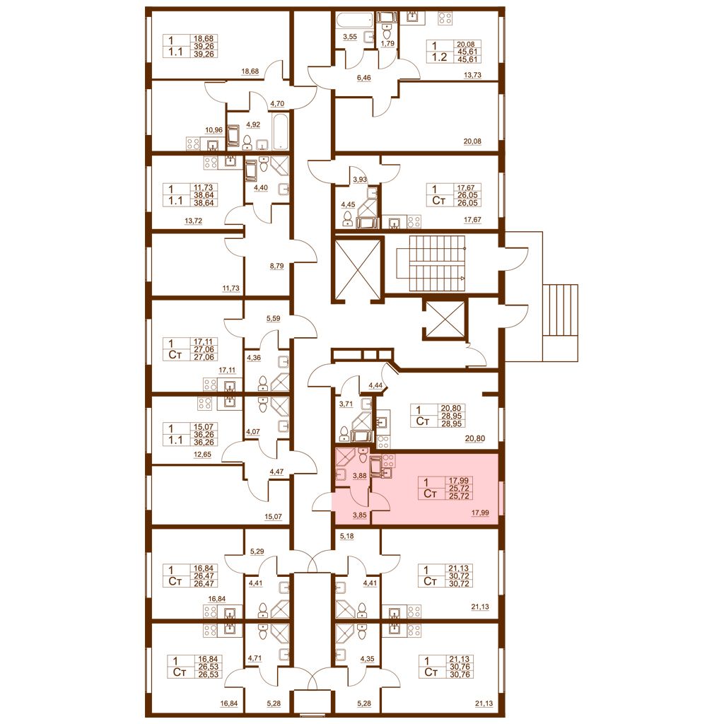 Планировка Студия 3