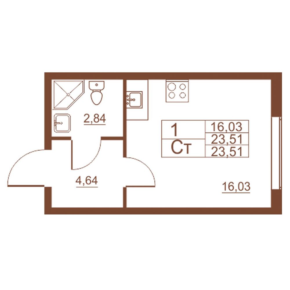 Планировка Студия