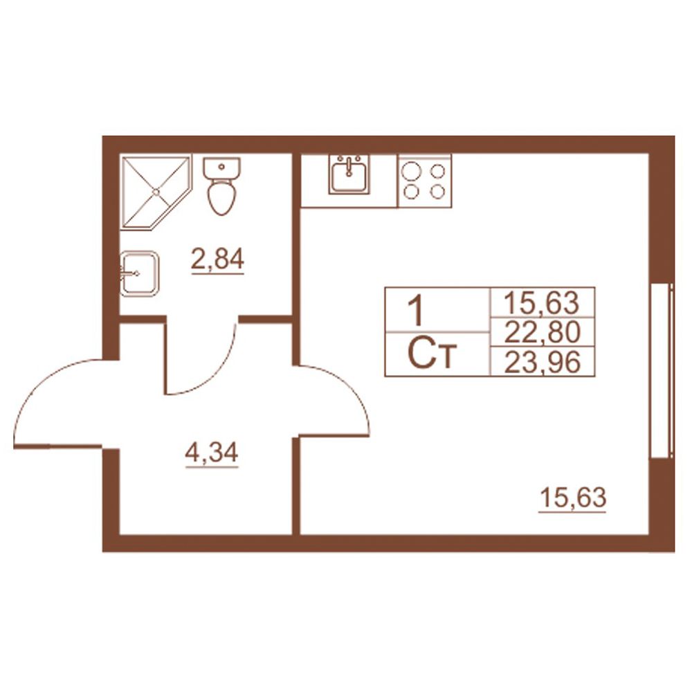 Планировка Студия