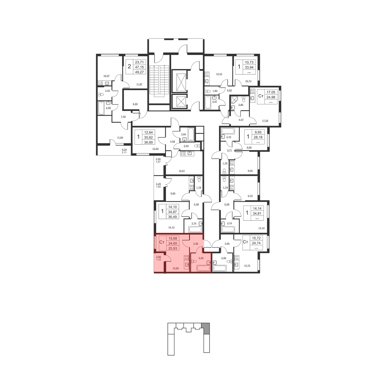 Планировка Студия 4