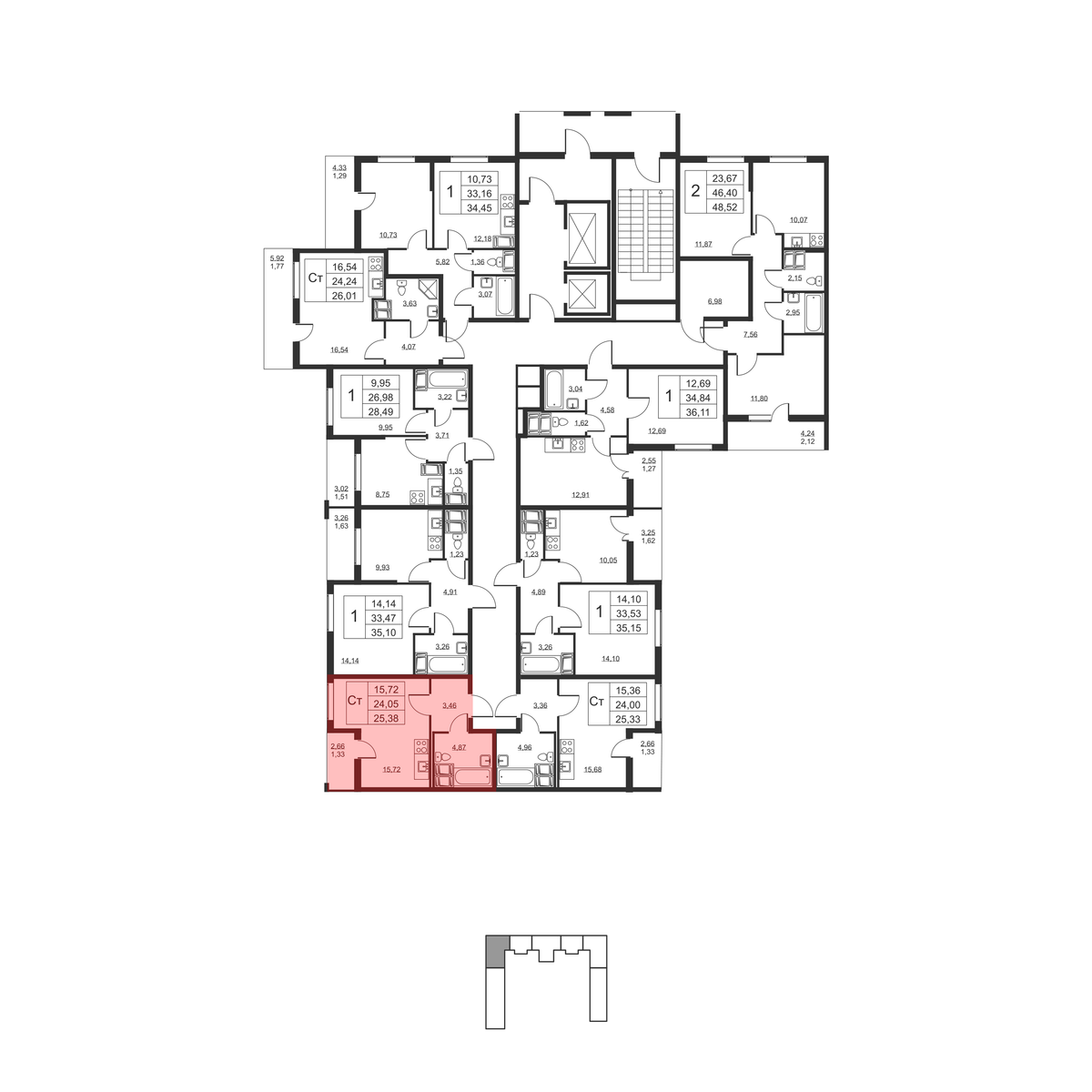 Планировка Студия 4