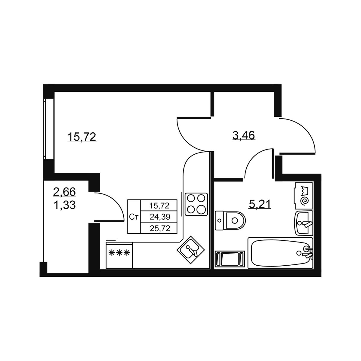 Планировка Студия