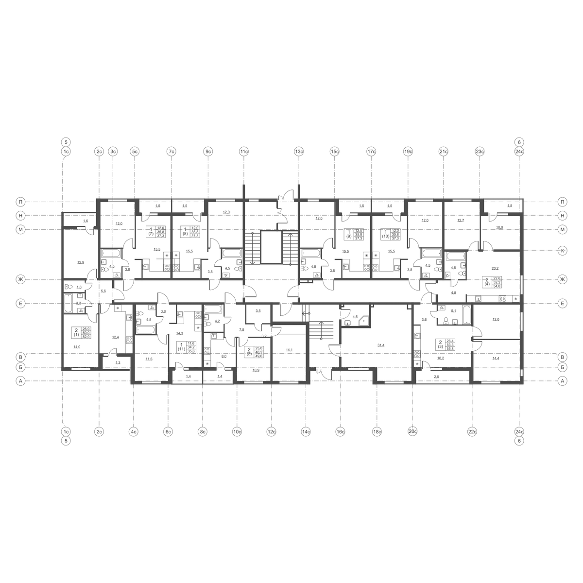 Планировка 1-комн. 5