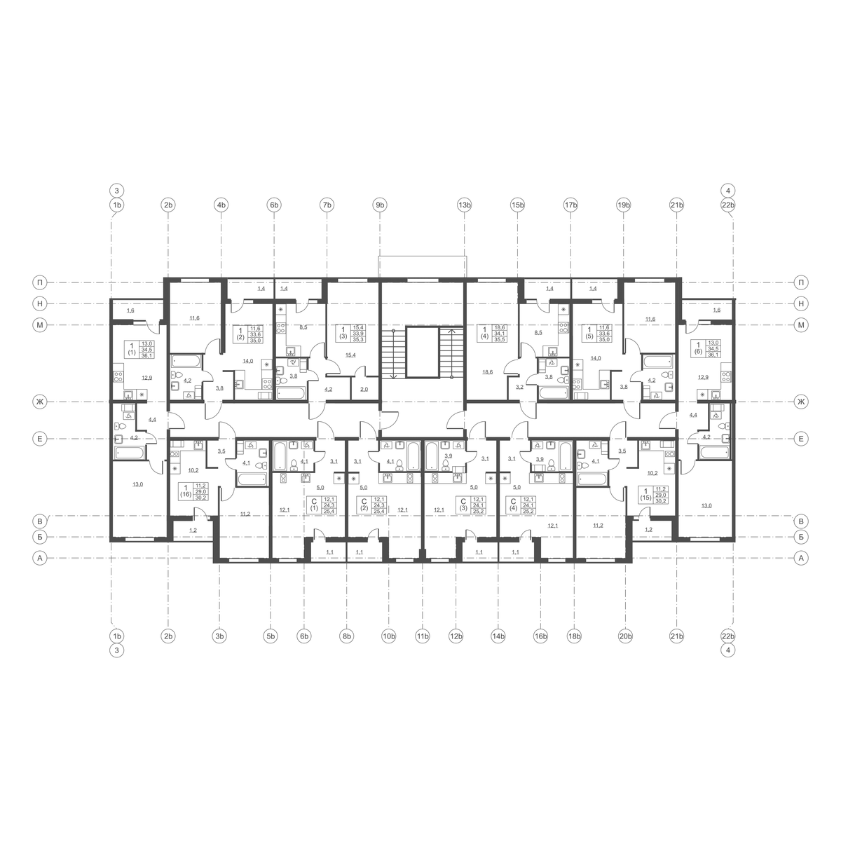 Планировка 1-комн. 5
