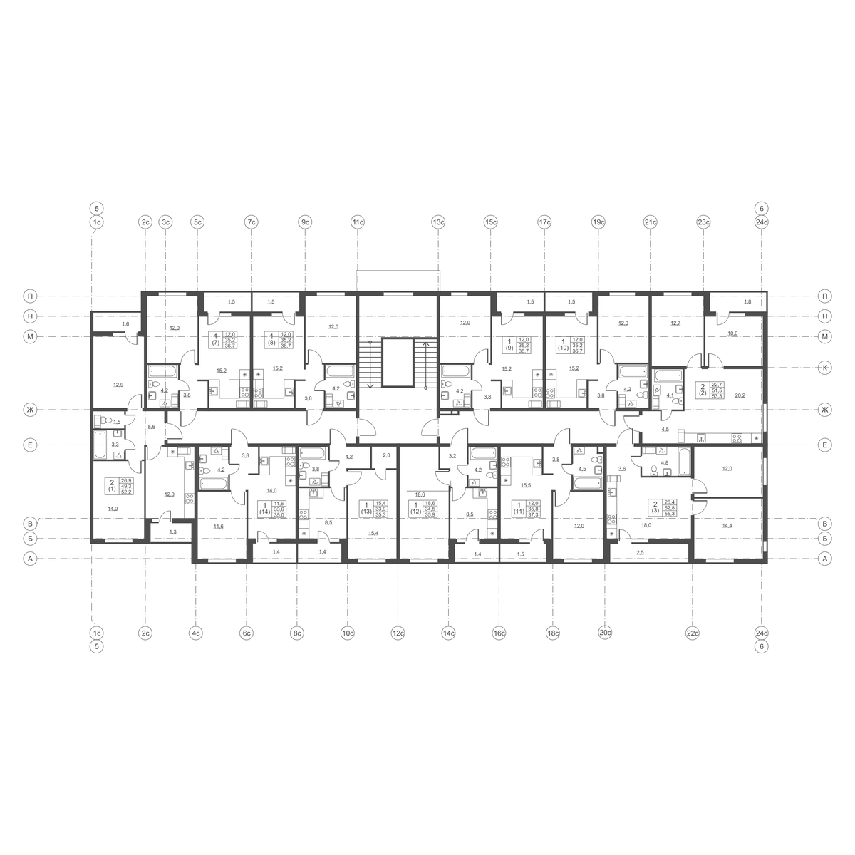 Планировка 1-комн. 5