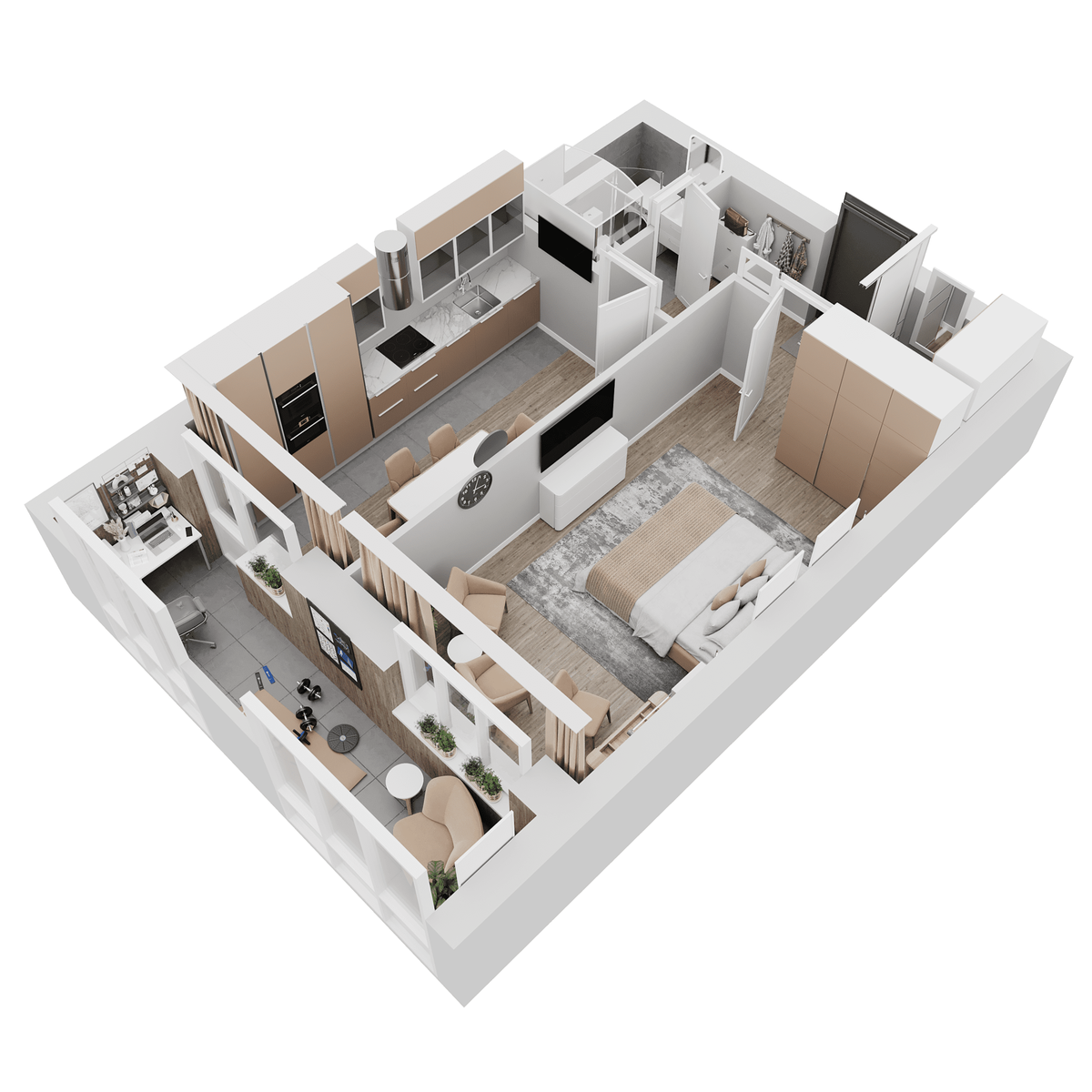 Планировка 1-комн. 3