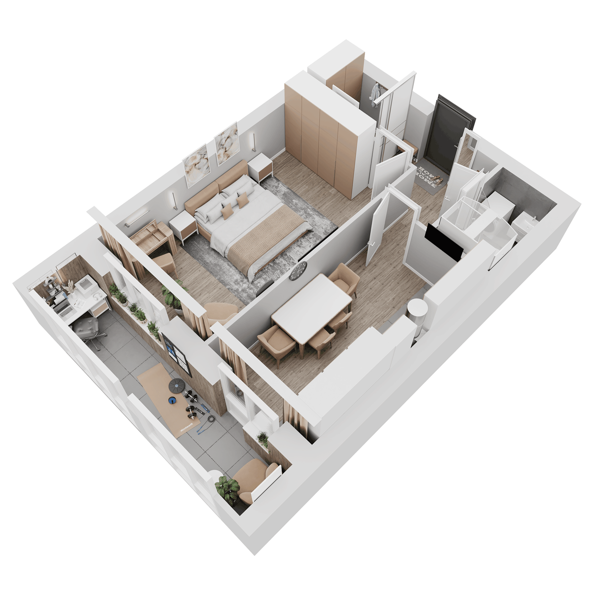 Планировка 1-комн. 3