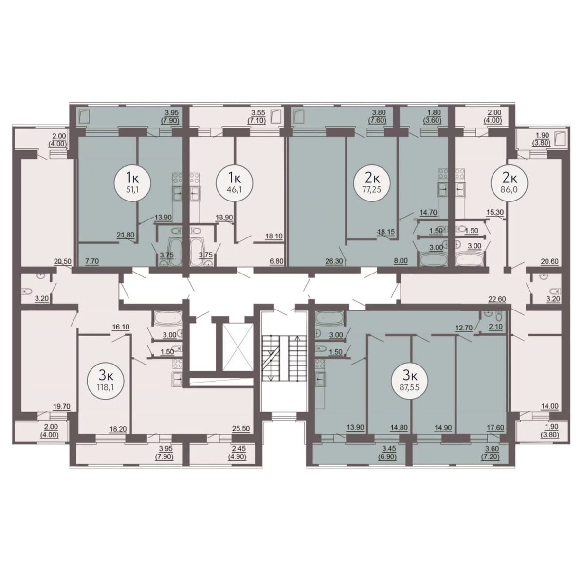 Планировка 2-комн. 4