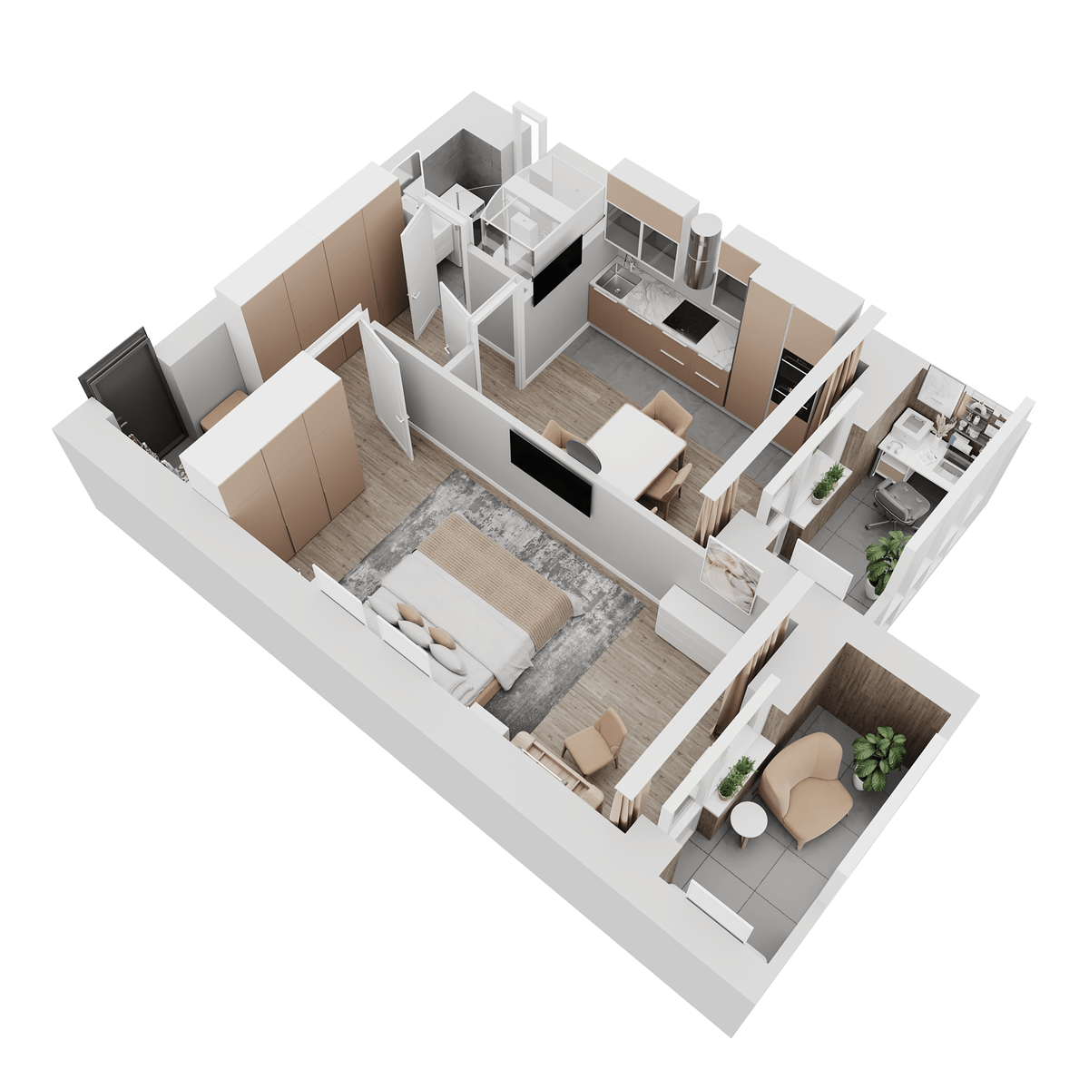 Планировка 1-комн. 3