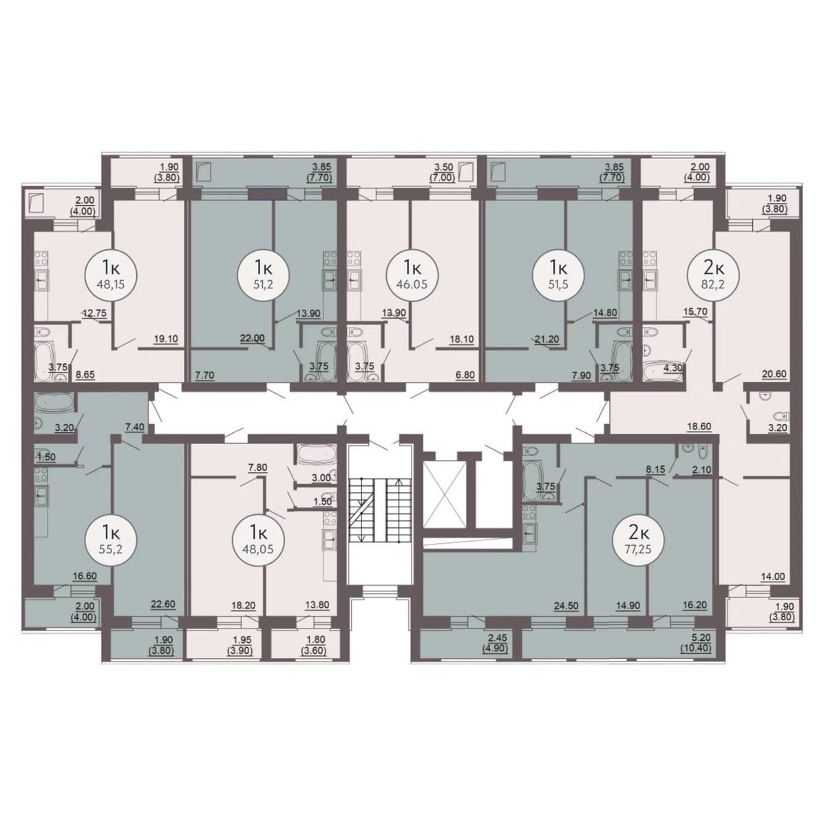 Планировка 1-комн. 4