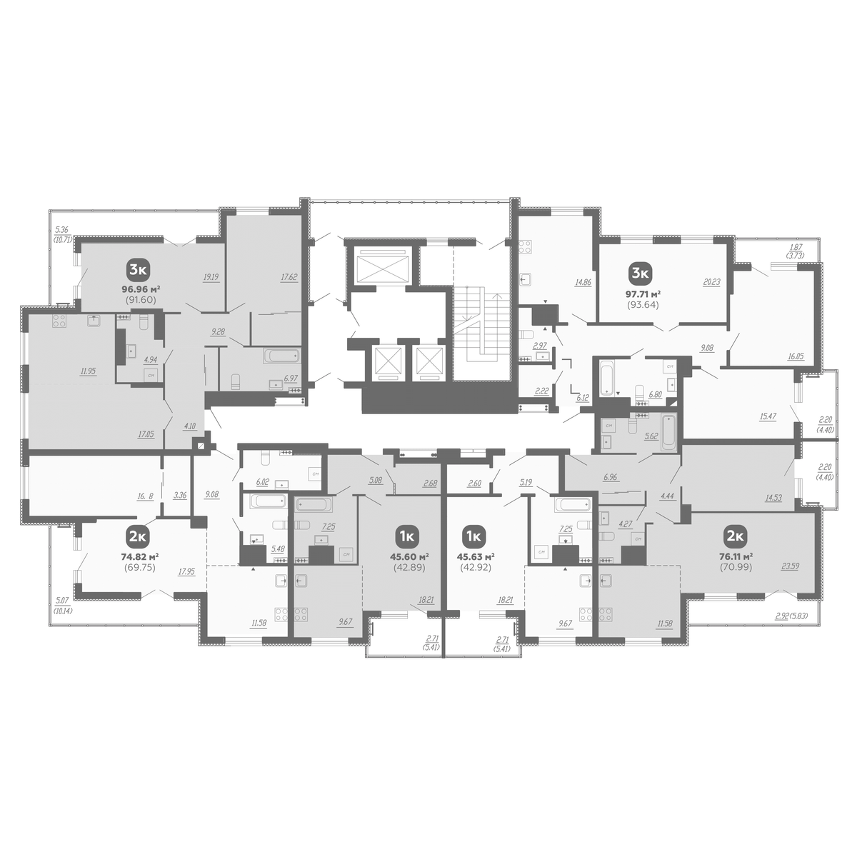 Планировка 3-комн. 4