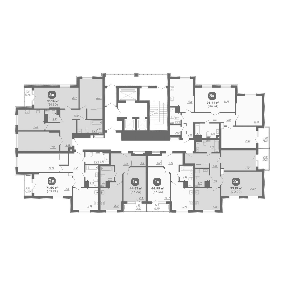 Планировка 3-комн. 4