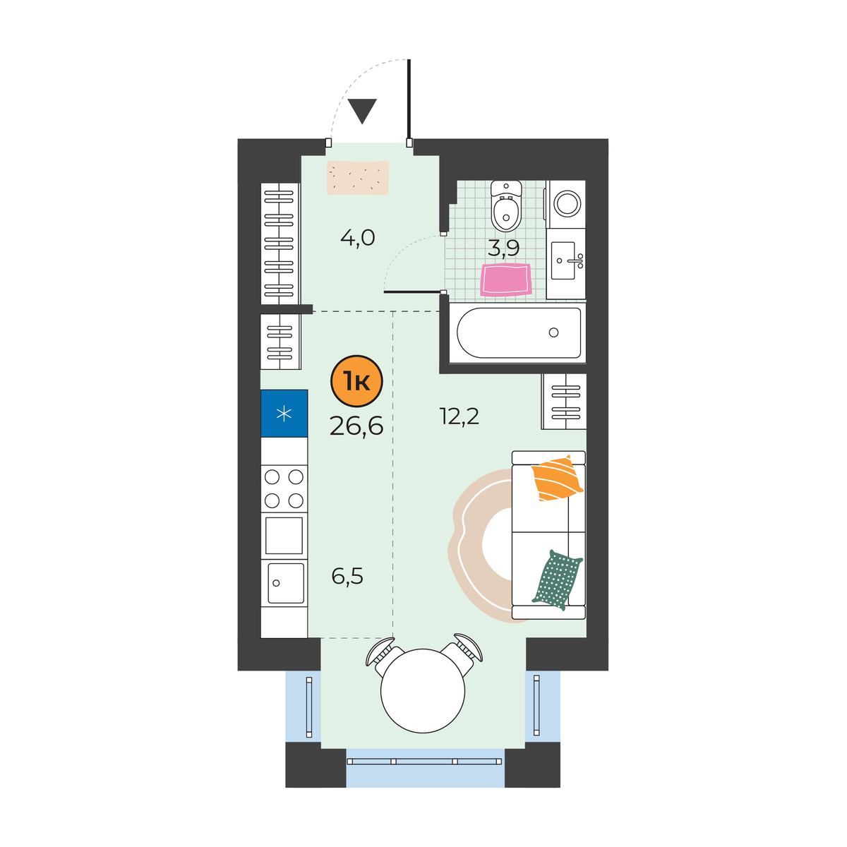 Планировка Студия