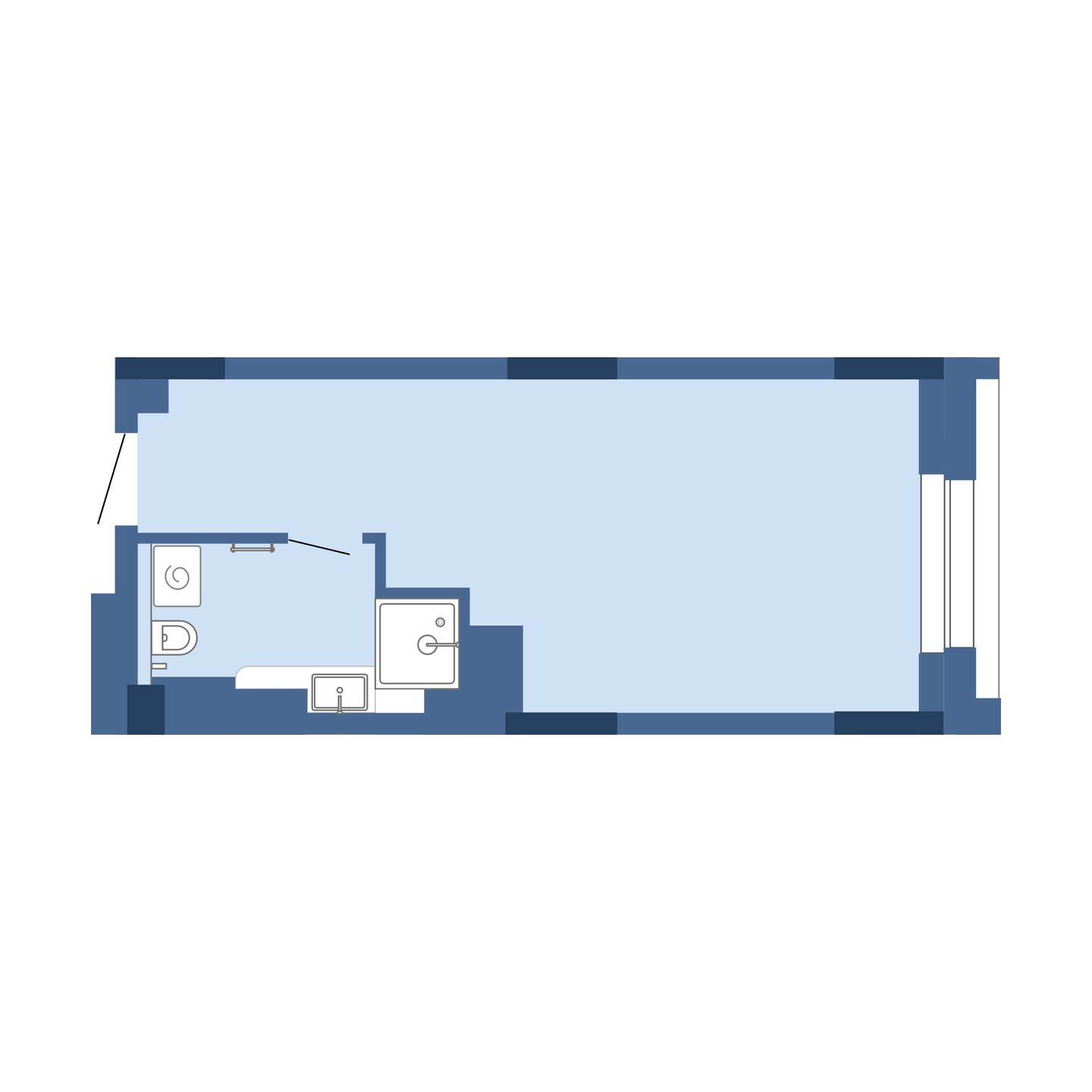 1-комнатная, 28.22 м², № 11213 в GAGARIN CITY (Гагарин Сити)