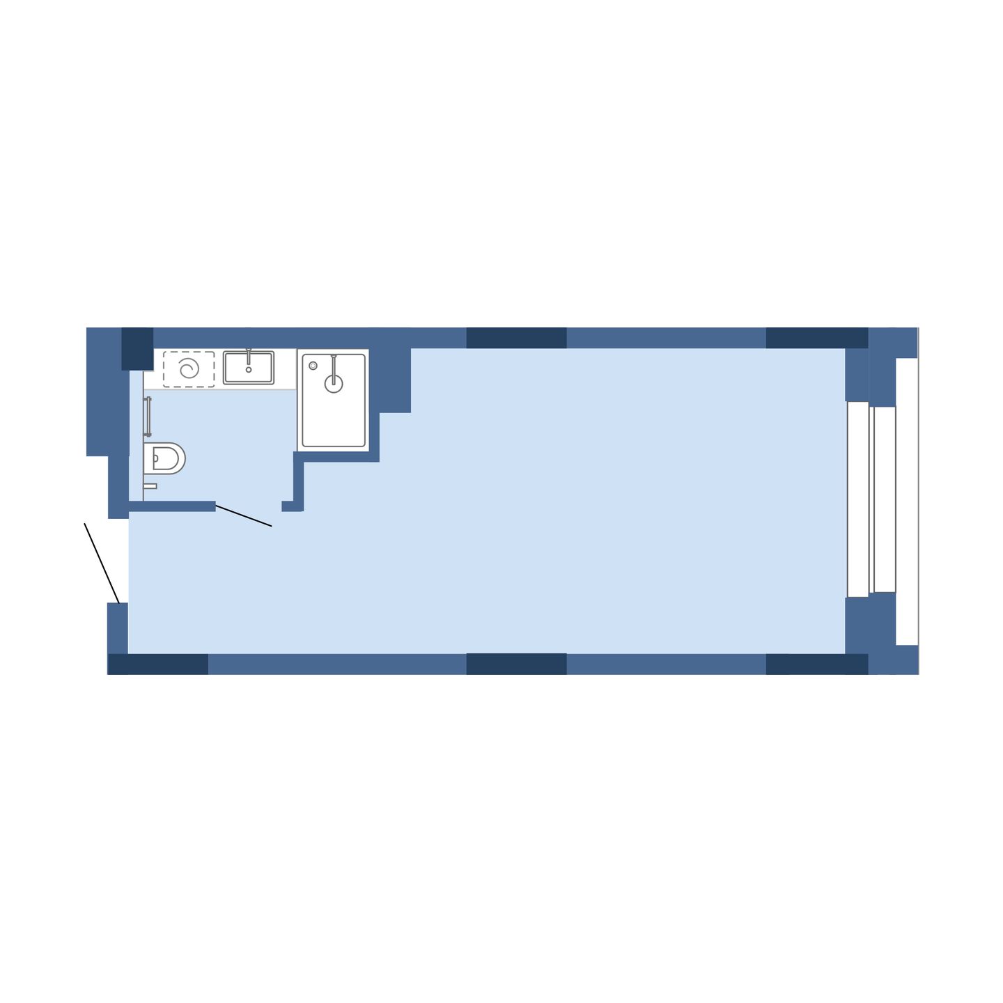 1-комнатная, 29.21 м², № 11010 в GAGARIN CITY (Гагарин Сити)
