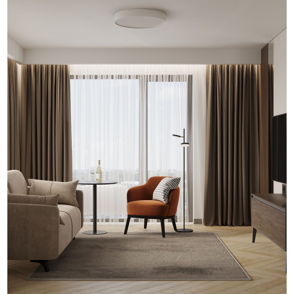 1-комнатная, 56.6 м², № 1701 в GAGARIN CITY (Гагарин Сити)