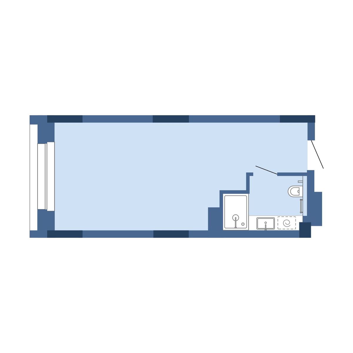 1-комнатная, 29.21 м², № 1905 в GAGARIN CITY (Гагарин Сити)