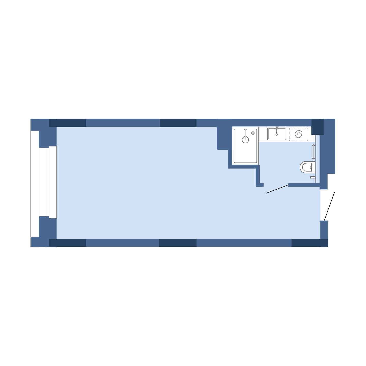 1-комнатная, 29.21 м², № 11002 в GAGARIN CITY (Гагарин Сити)