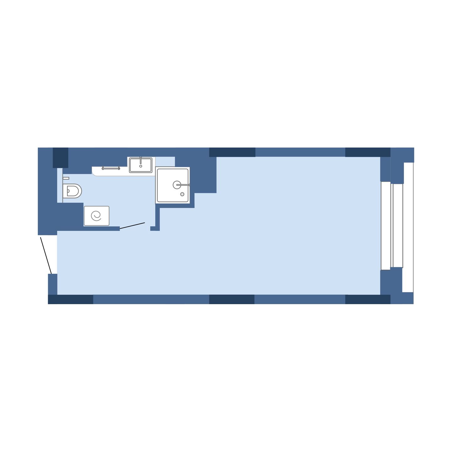 1-комнатная, 28.02 м², № 11014 в GAGARIN CITY (Гагарин Сити)