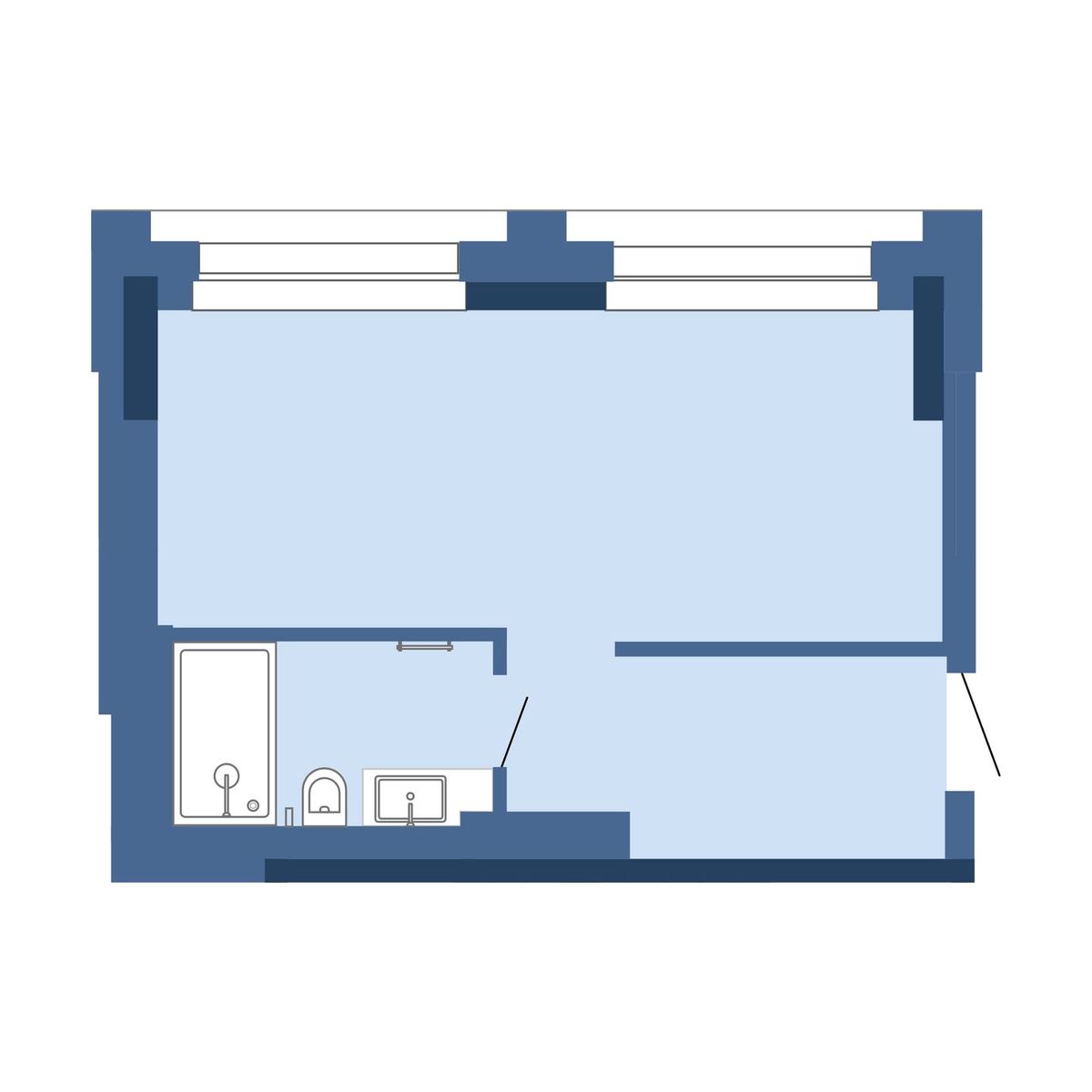 1-комнатная, 28.3 м², № 1908 в GAGARIN CITY (Гагарин Сити)
