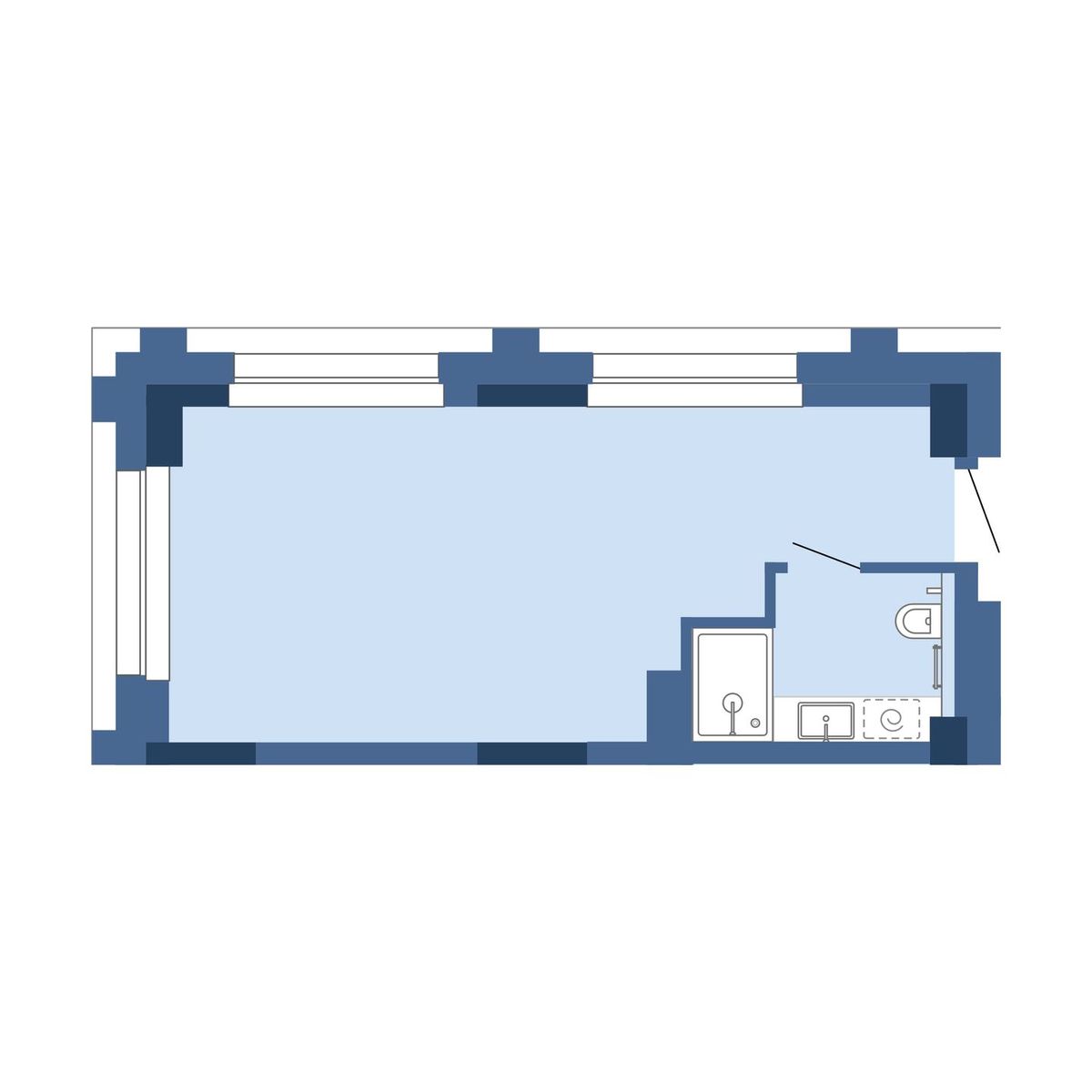 1-комнатная, 28.99 м², № 1907 в GAGARIN CITY (Гагарин Сити)