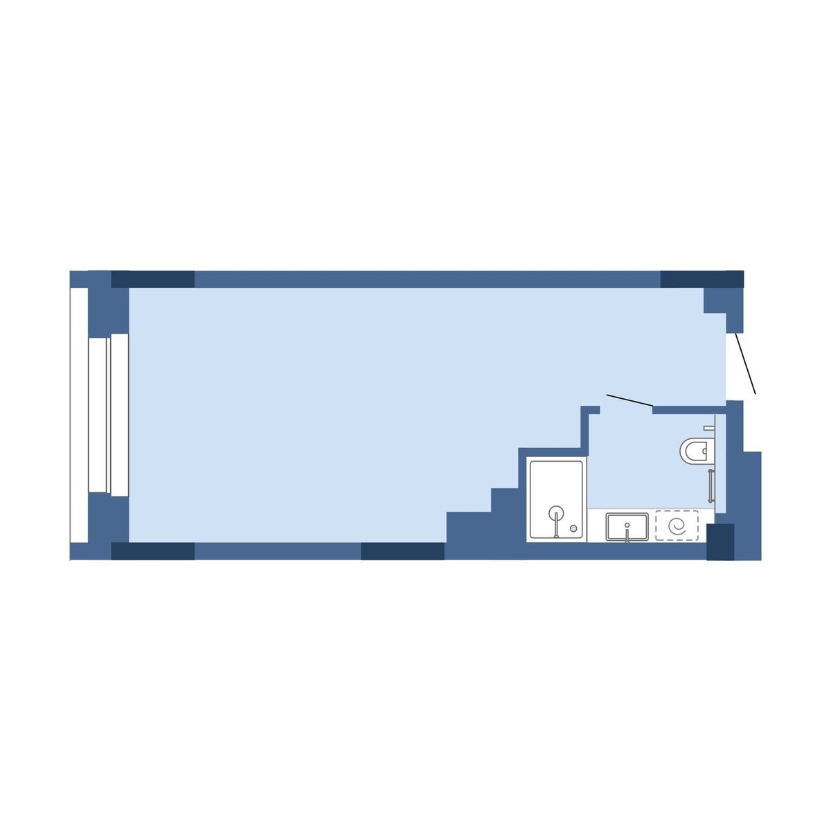 1-комнатная, 28.81 м², № 1903 в GAGARIN CITY (Гагарин Сити)