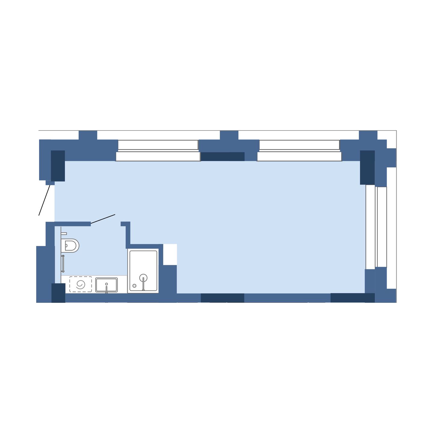 1-комнатная, 28.99 м², № 11009 в GAGARIN CITY (Гагарин Сити)