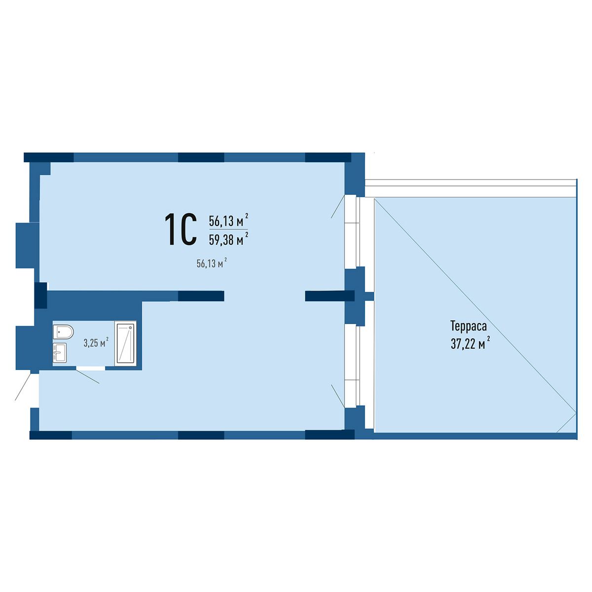 1-ΠΊΠΎΠΌΠ½Π°ΡΠ½Π°Ρ, 58.37 ΠΌΒ², β 1713 Π² GAGARIN CITY (ΠΠ°Π³Π°ΡΠΈΠ½ Π‘ΠΈΡΠΈ)