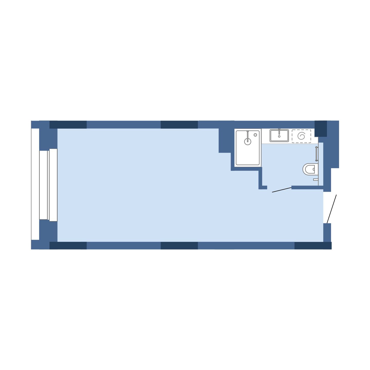1-комнатная, 29.21 м², № 11006 в GAGARIN CITY (Гагарин Сити)