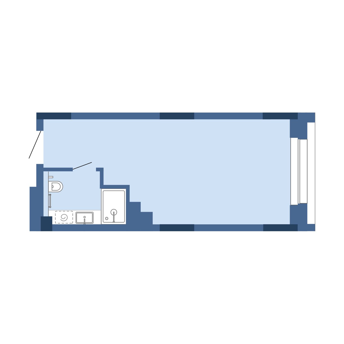 1-комнатная, 29.03 м², № 11011 в GAGARIN CITY (Гагарин Сити)