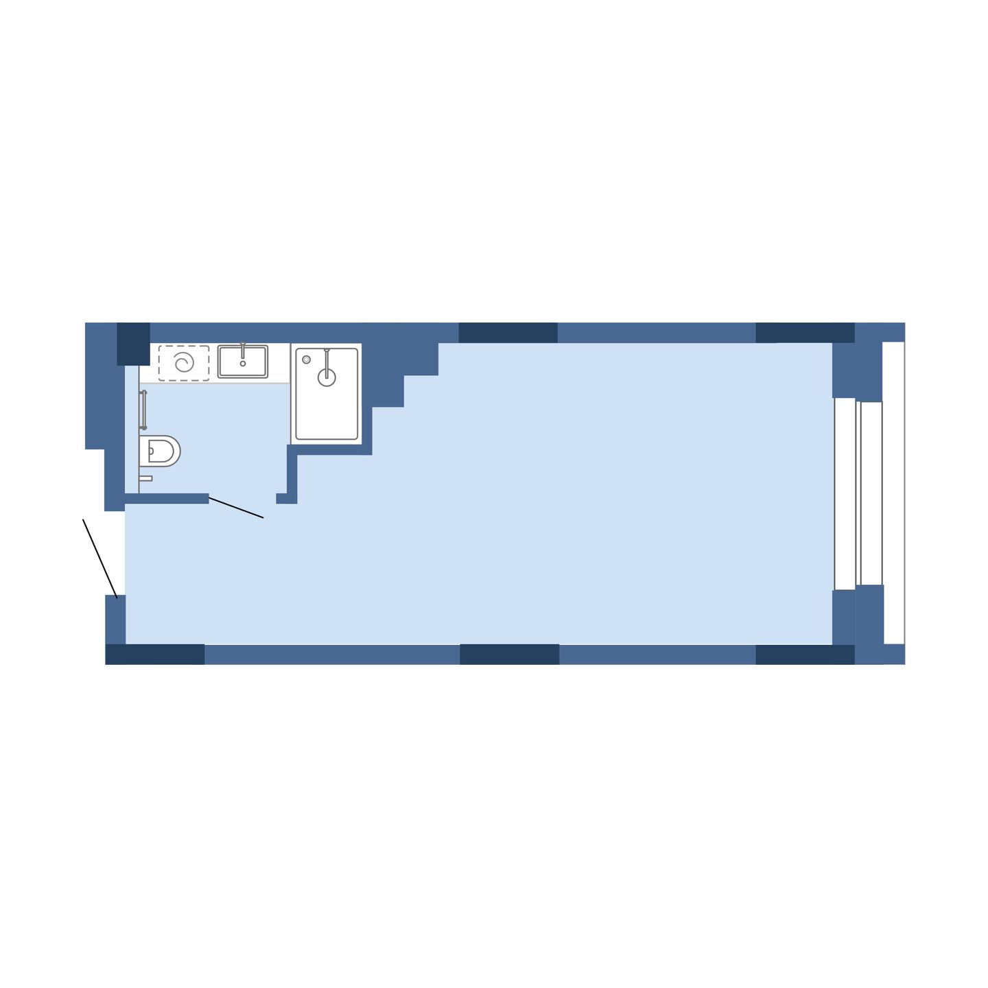 1-комнатная, 29.03 м², № 11212 в GAGARIN CITY (Гагарин Сити)
