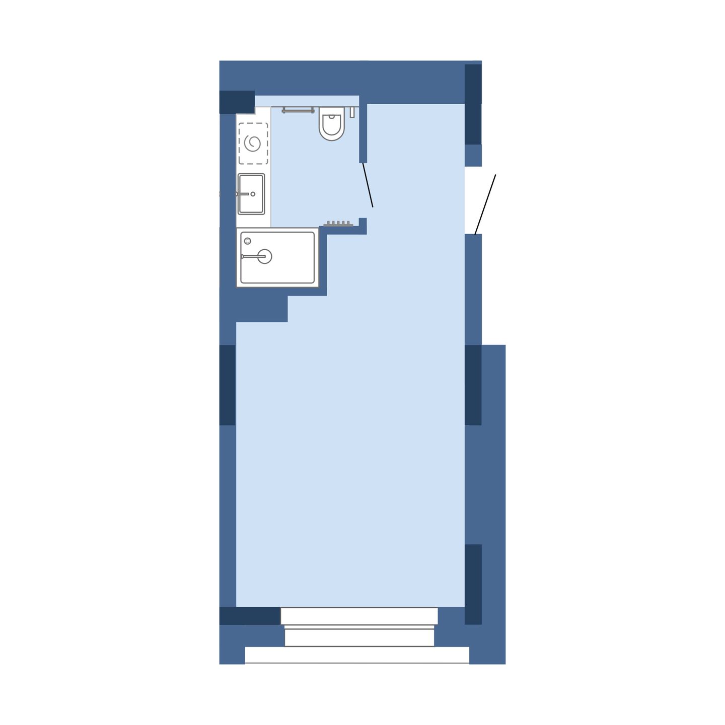 1-комнатная, 23.55 м², № 11016 в GAGARIN CITY (Гагарин Сити)