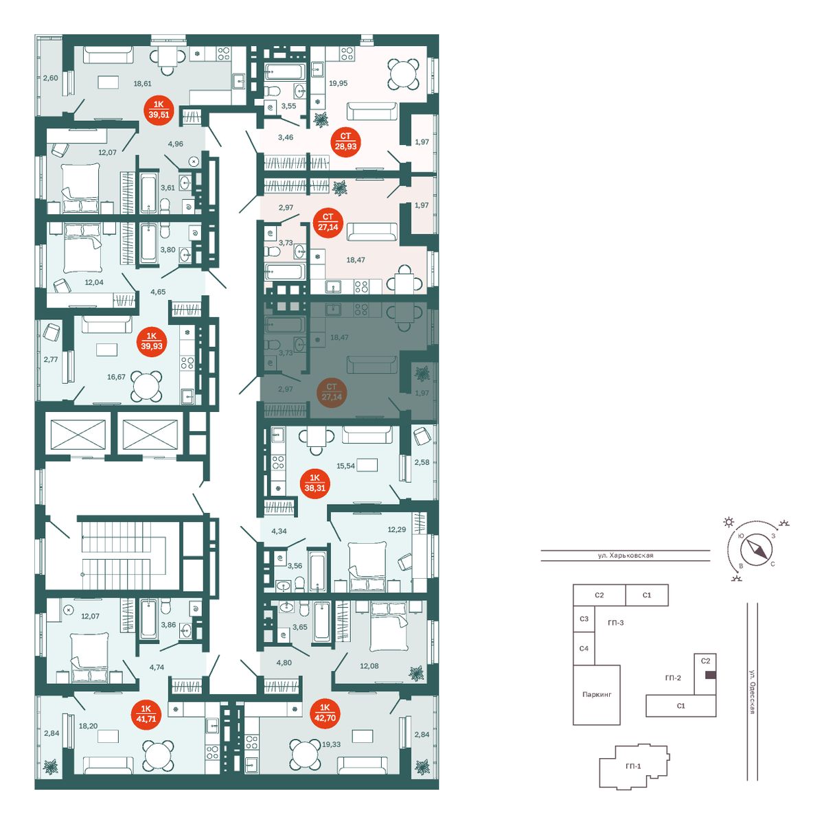 Планировка Студия 3