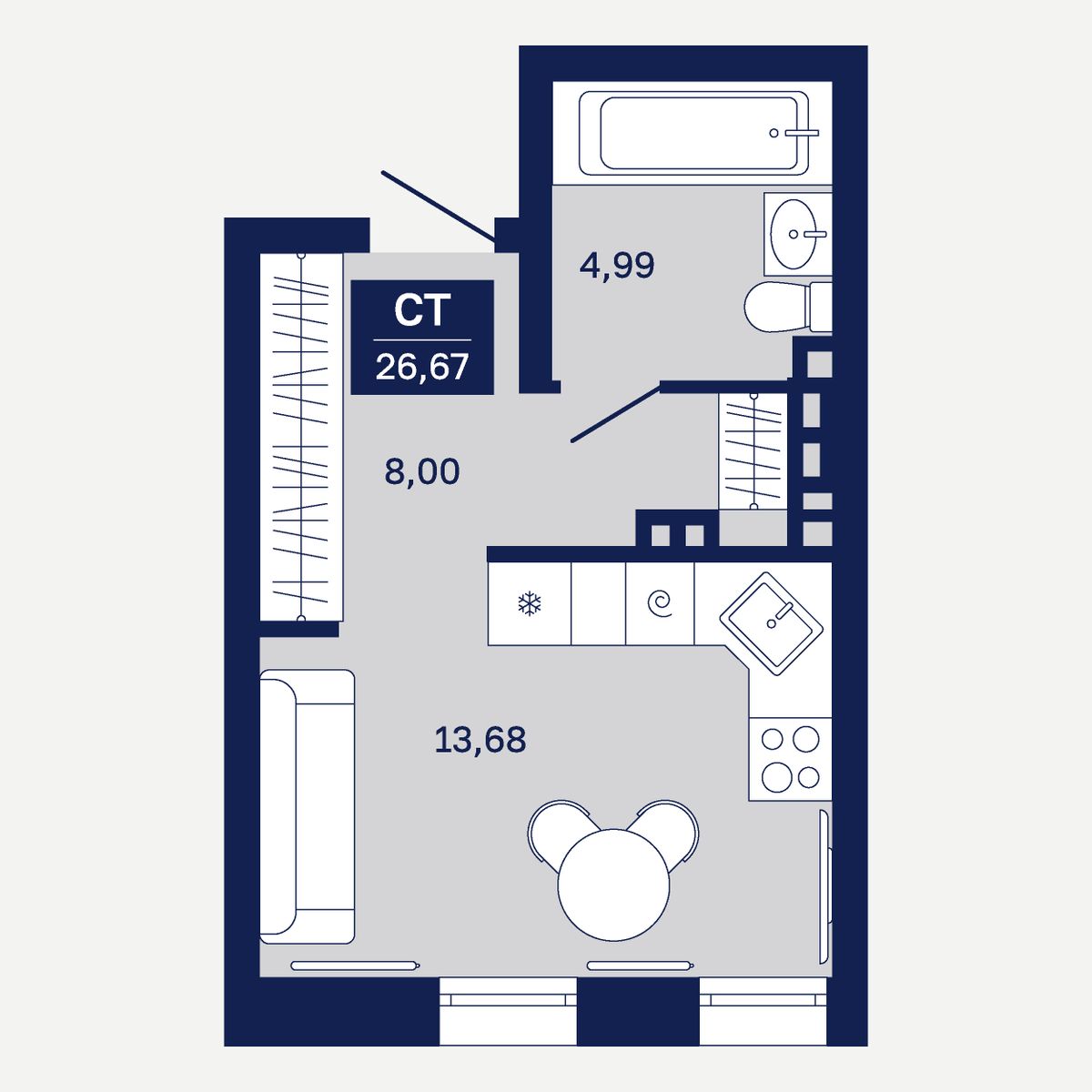 Планировка Студия