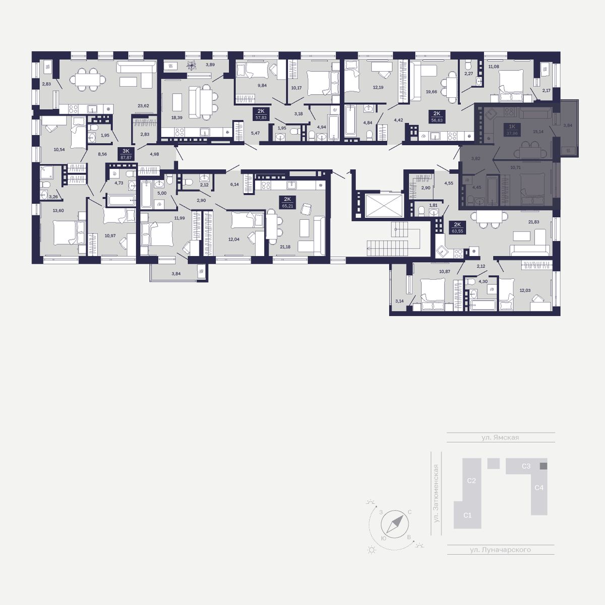 Планировка 1-комн. 3