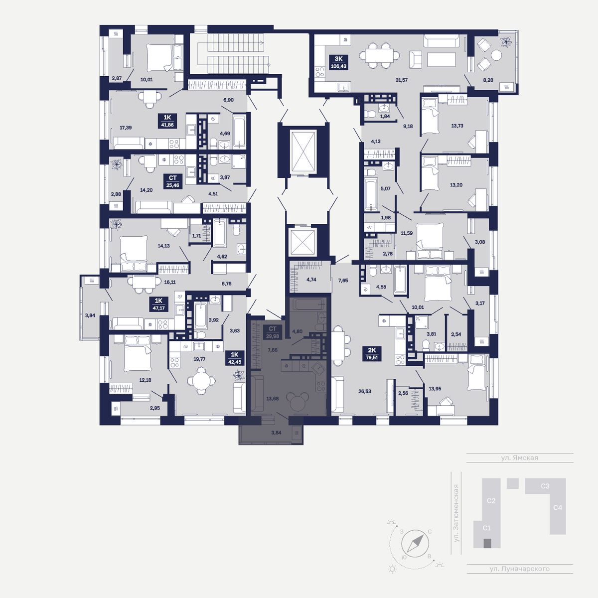 Планировка Студия 3