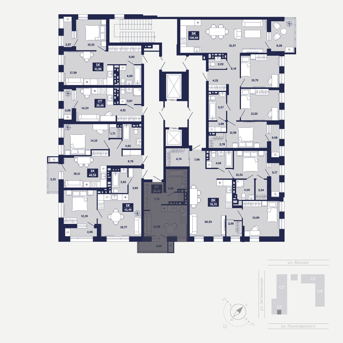 Планировка Студия 3