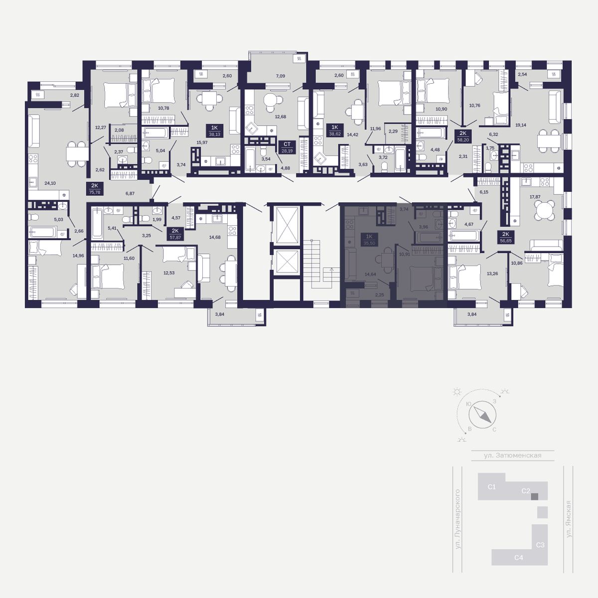 Планировка 1-комн. 3