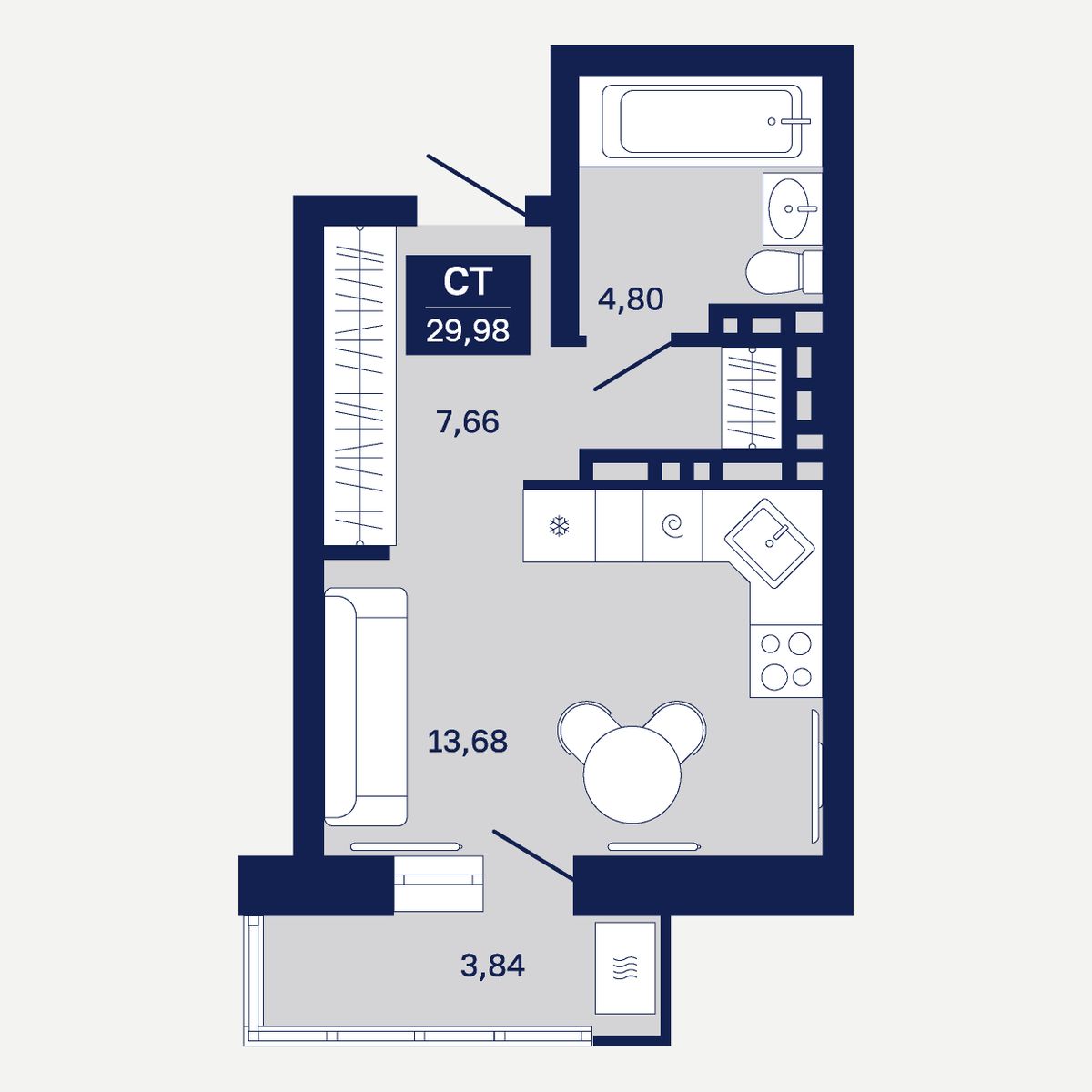 Планировка Студия